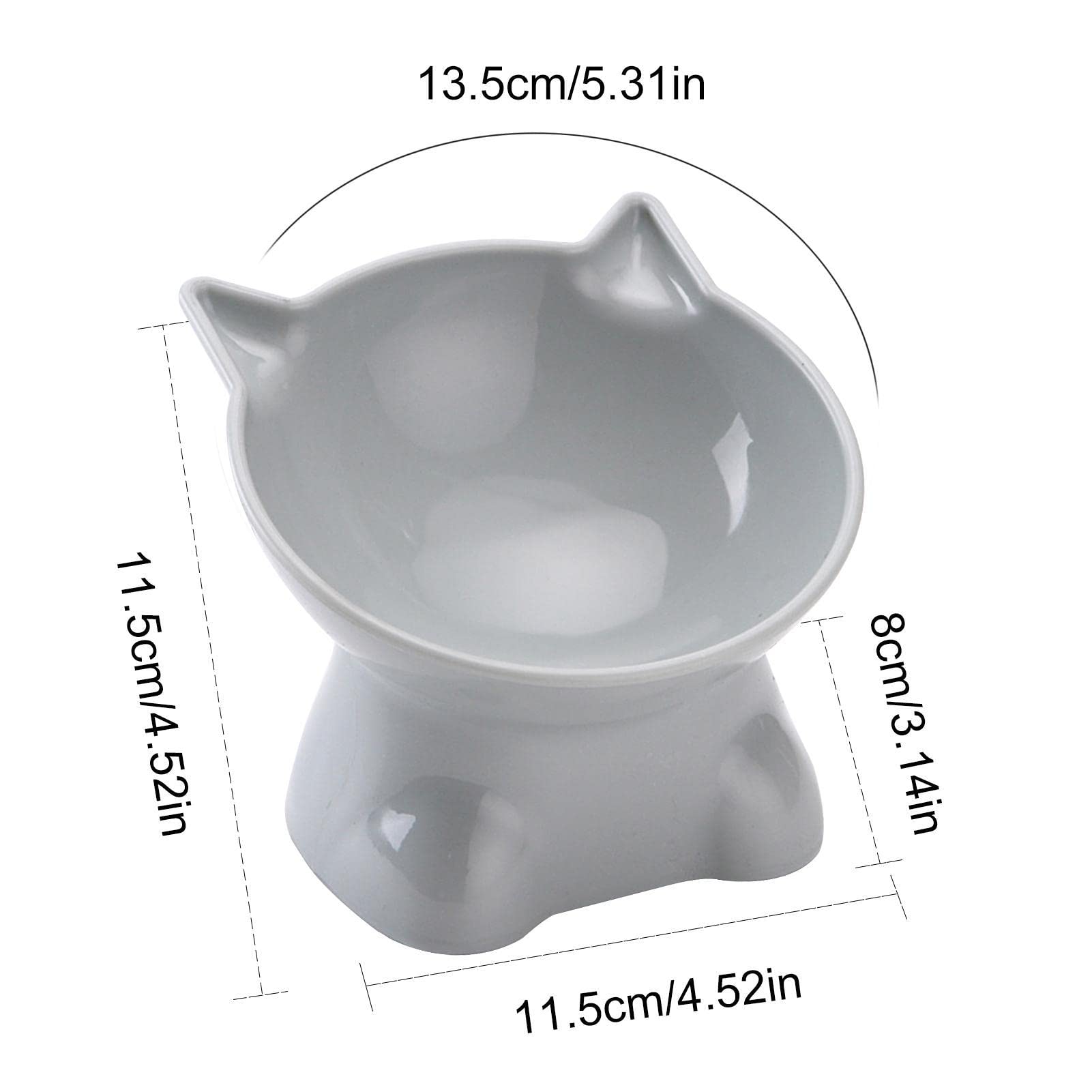 Amazon.co.jp: 猫 フードボウル 陶器食器 15度の傾斜 首や腰の負担を